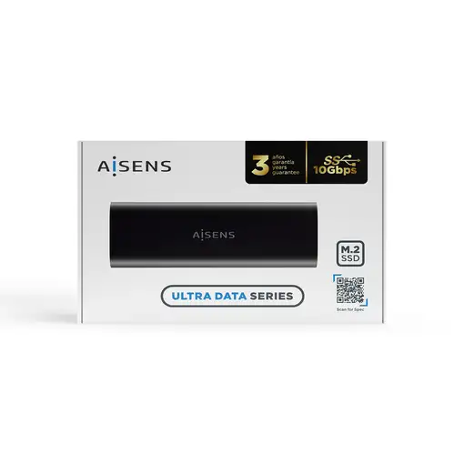 AISENS Caja Externa M.2 (NGFF) ASM2-014B SATA/NVMe A USB3.1 Gen2, Negro