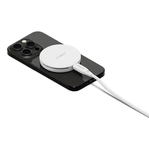 Cygnett ChargePuck Qi2.0 Auriculares, Smartphone Blanco USB Cargador inalámbrico C