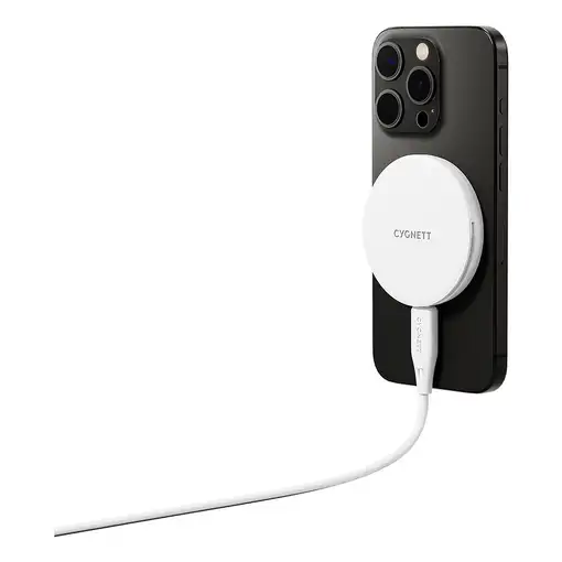 Cygnett ChargePuck Qi2.0 Auriculares, Smartphone Blanco USB Cargador inalámbrico C