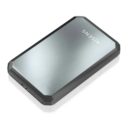 AISENS Caja externa 2.5\ ASE-2529B 9.5mm SATA a USB 3.0/USB3.1 Gen1, Negro-Gris