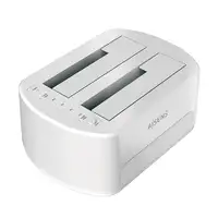 AISENS Estacion de Docking de Doble Bahia ASDS-D02W SATA 2.5/3.5 a USB 3.0/3.1 Gen