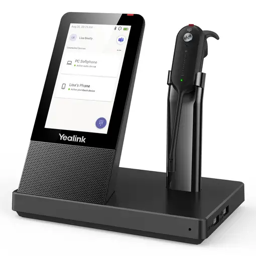 Yealink WH67 Teams Auriculares Inalámbrico gancho de oreja, Diadema, Banda para cu
