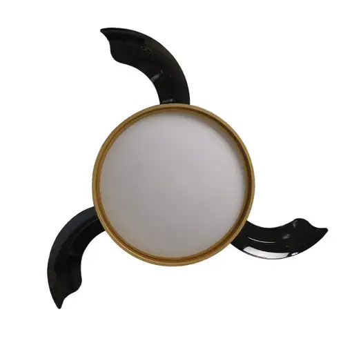 Ventilador DC 72W Mandarin Negro/Oro, 3 aspas, 6 velocidades, LED regulable