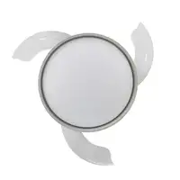 Ventilador DC 72W Mandarin Plata, 3 aspas, 6 velocidades, LED regulable