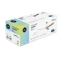 Ventilador DC Marin níquel 3 aspas sin luz haya