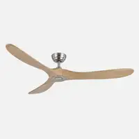 Ventilador DC Marin níquel 3 aspas sin luz haya