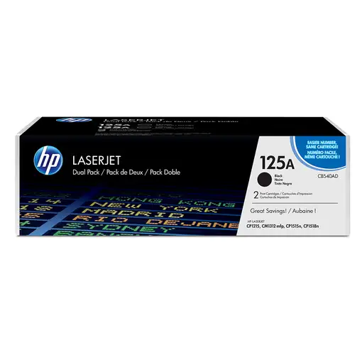 HP Pack de ahorro de 2 cartuchos de tóner original LaserJet 125A negro