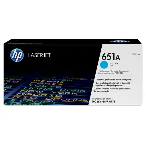 HP Cartucho de tóner original LaserJet 651A cian