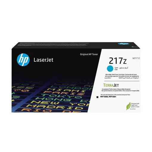 HP Cartucho de tóner Original LaserJet 217Z de ultra alta capacidad cian