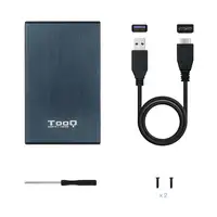TooQ TQE-2527PB caja para disco duro externo Caja de disco duro (HDD) Negro, Marin