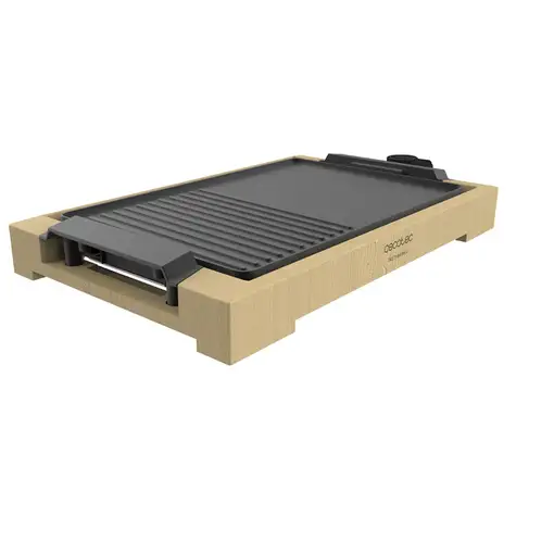 Cecotec Tasty&Grill 2000 parrilla de interior 2000 W Bamboo, Negro