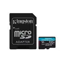 Kingston Technology Tarjeta microSDXC Canvas Go Plus Gen4 de 512 GB, 200 MB/s, A2