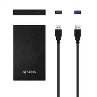 AISENS Caja Externa 2,5″ ASE-2523B 9.5MM SATA a USB 3.0/USB3.1 GEN1, Negra