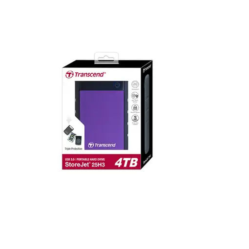 Transcend StoreJet 25H3 disco duro externo 4 TB 2.5'' USB 3.2 Gen 1 (3.1 Gen 1) Neg