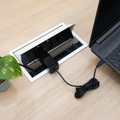 TooQ Cargador de portátil GAN USB-C PD 45W, Negro
