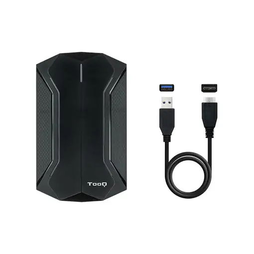 TooQ TQE-2599RGB caja para disco duro externo Carcasa de disco duro/SSD Negro 2.5\