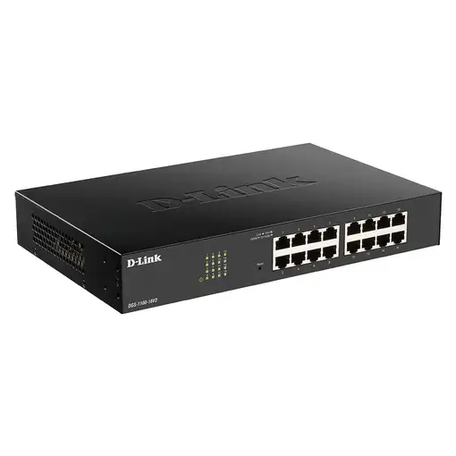 D-Link DGS-1100-16V2 switch Gestionado L2 Gigabit Ethernet (10/100/1000) Negro
