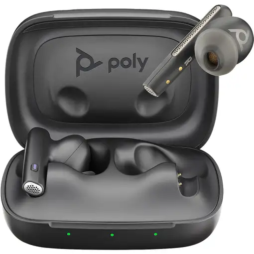 POLY Intrauriculares Voyager Free 60 UC M color Negro Carbono +Adaptador USB-C BT7