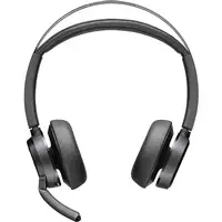POLY Auriculares Voyager Focus 2 UC + Cable USB-A a USB-C + Soporte de carga