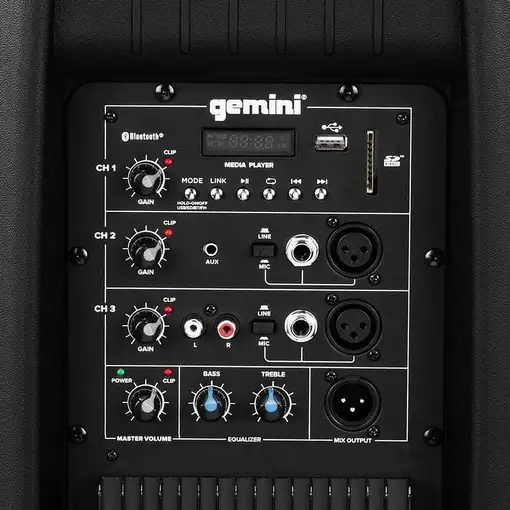 Gemini AS-2115BT altavoz De 2 vías Negro Inalámbrico