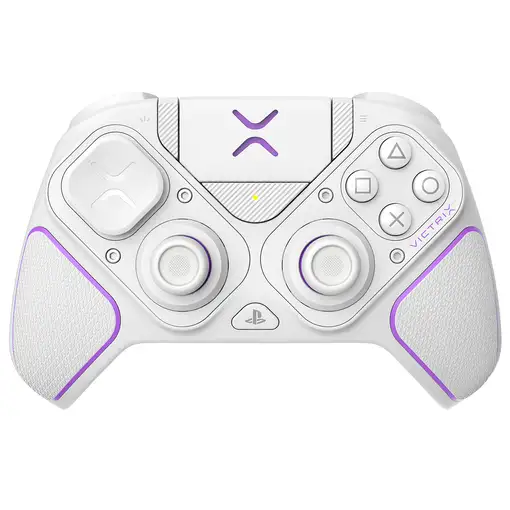 PDP 052-002-WH mando y volante Violeta, Blanco RF/USB Gamepad Analógico/Digital PC