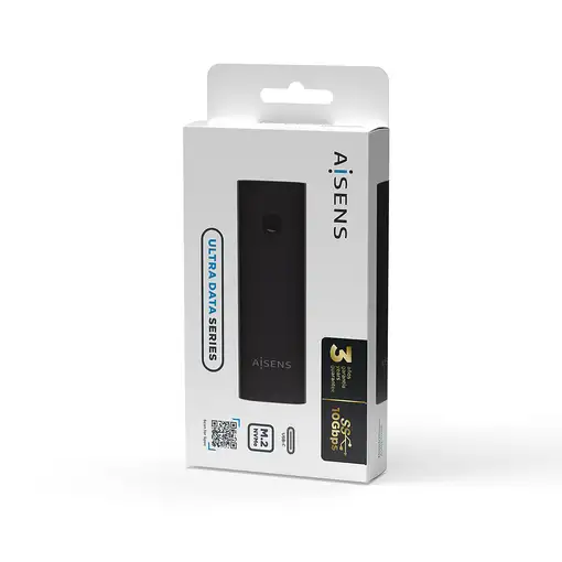 AISENS Caja Externa M.2 (NGFF) ASM2-020B NVMe a USB3.2 GEN2, Negra