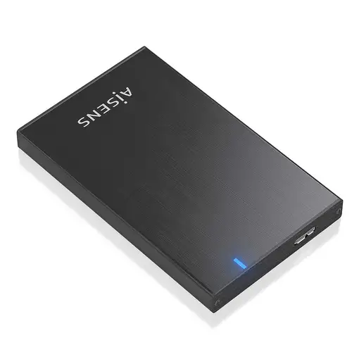 AISENS Caja externa 2.5\ ASE-2527B 9.5mm SATA a USB 3.0/USB3.1 Gen1, Negro