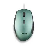 Ratón ergonómico con cable y botones silenciosos con adaptador USB a tipo C, NGS 