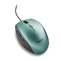 Ratón ergonómico con cable y botones silenciosos con adaptador USB a tipo C, NGS 