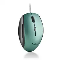 Ratón ergonómico con cable y botones silenciosos con adaptador USB a tipo C, NGS 