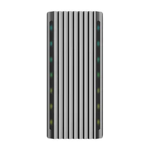 AISENS Caja Externa M.2 RGB Gaming ASM2-RGB011GR SATA/NVMe A USB3.1 Gen2, Gris