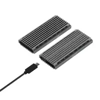 AISENS Caja Externa M.2 RGB Gaming ASM2-RGB011GR SATA/NVMe A USB3.1 Gen2, Gris