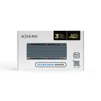 AISENS Caja Externa M.2 RGB Gaming ASM2-RGB011GR SATA/NVMe A USB3.1 Gen2, Gris