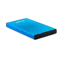 TooQ TQE-2527BL caja para disco duro externo Caja de disco duro (HDD) Negro, Azul