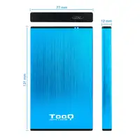 TooQ TQE-2527BL caja para disco duro externo Caja de disco duro (HDD) Negro, Azul