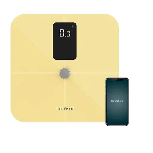 Cecotec Surface Precision 10400 Smart Healthy Vision Rectángulo Amarillo Báscula p