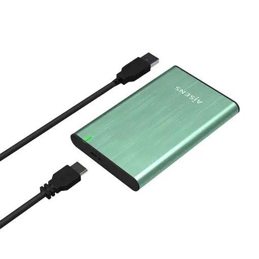 AISENS Caja Externa 2.5\ ASE-2525SGN 9.5 mm SATA A USB 3.0/USB 3.1 Gen1, Verde Pri