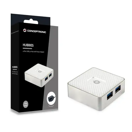 Conceptronic HUBBIES03W hub de interfaz USB 3.2 Gen 1 (3.1 Gen 1) Micro-B 5000 Mbi
