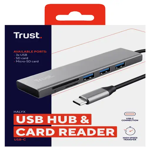 Trust Halyx USB 3.2 Gen 1 (3.1 Gen 1) Type-C 104 Mbit/s Aluminio