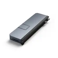 HYPER DUO PRO 7-in-2 USB-C Hub USB Tipo C 104 Mbit/s Gris