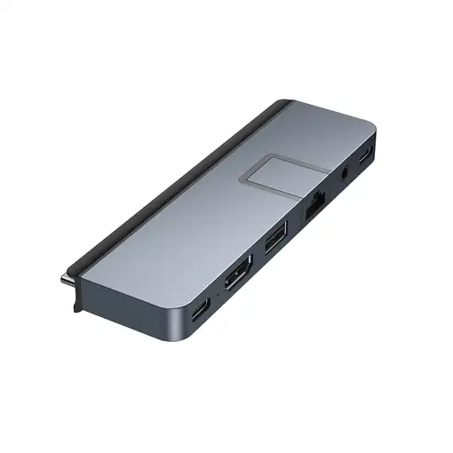 HYPER DUO PRO 7-in-2 USB-C Hub USB Tipo C 104 Mbit/s Gris