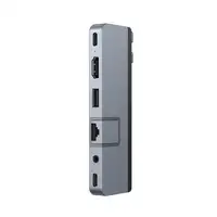HYPER DUO PRO 7-in-2 USB-C Hub USB Tipo C 104 Mbit/s Gris