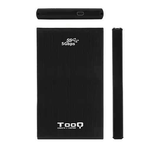 TooQ TQE-2522B caja para disco duro externo Caja de disco duro (HDD) Negro 2.5\