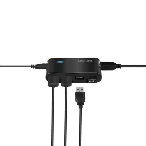 LogiLink UA0085 hub de interfaz USB 2.0 Type-A 480 Mbit/s Negro