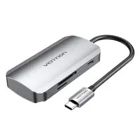 Vention Docking USB Tipo-C TNHHB/ 3xUSB/ 1xUSB Tipo-C PD/ 1xLector Tarjetas SD y M