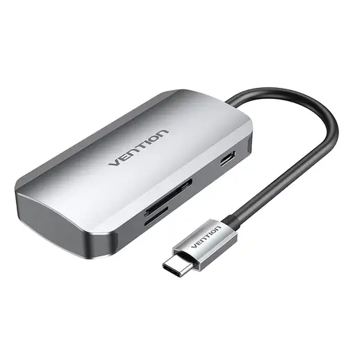 Vention Docking USB Tipo-C TNHHB/ 3xUSB/ 1xUSB Tipo-C PD/ 1xLector Tarjetas SD y M