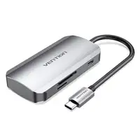 Vention Docking USB Tipo-C TNHHB/ 3xUSB/ 1xUSB Tipo-C PD/ 1xLector Tarjetas SD y M