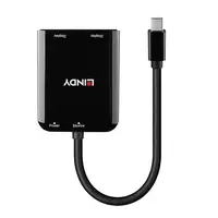 Lindy 38432 hub de interfaz Mini DisplayPort 21600 Mbit/s Negro