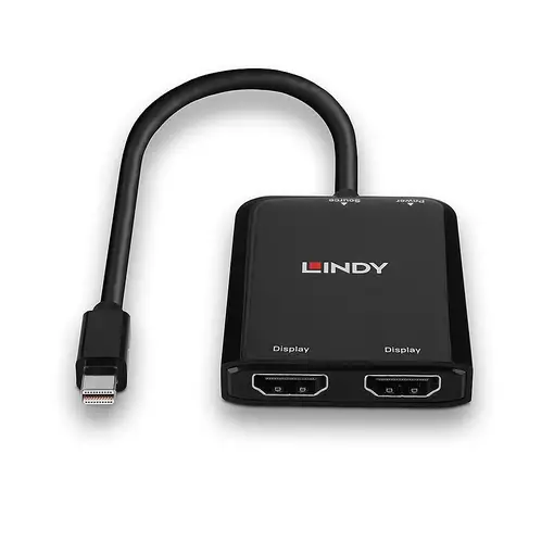 Lindy 38432 hub de interfaz Mini DisplayPort 21600 Mbit/s Negro