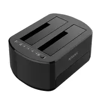 AISENS Estacion de Docking de Doble Bahia ASDS-D03B SATA 2.5/3.5 a USB 3.0/3.1 Gen
